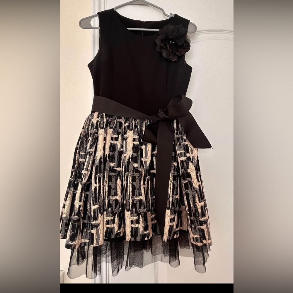 Elegant Black and White Women's Dress